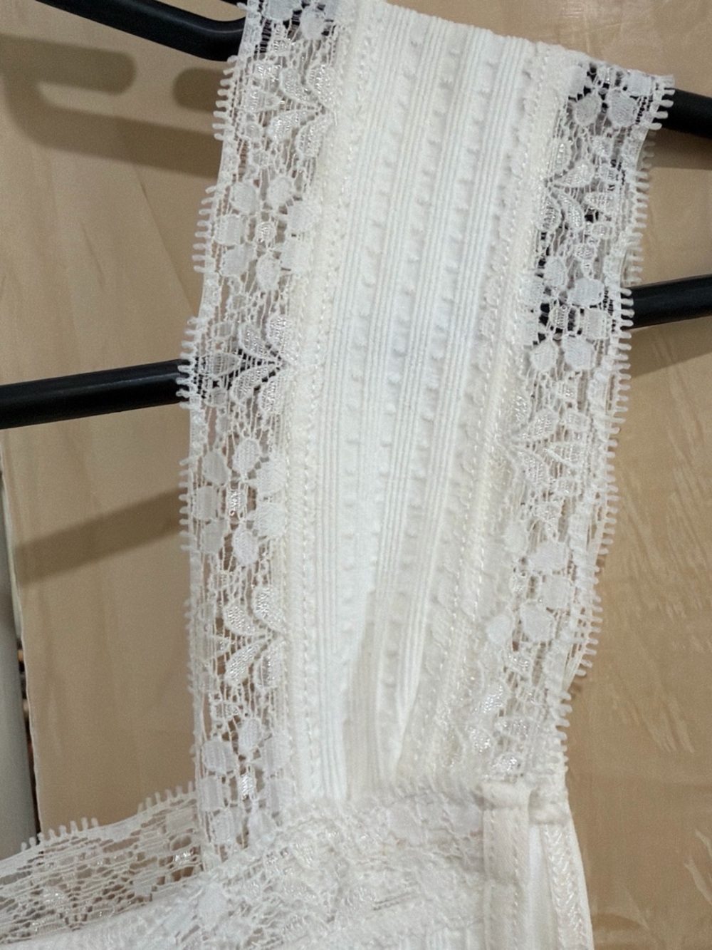 FP Movement by Free People White Ribbed Lace-Trim Tank - Picture 4 of 5